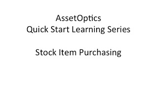 Stock Item Purchasing