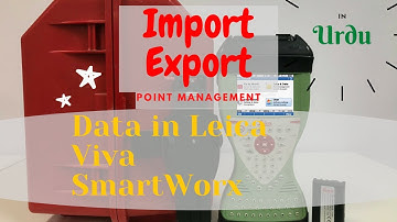 How to create New Job | How to import export Point Data in Urdu Hindi Leica Viva SmartWorx