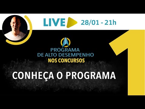 #1 - LIVE | CONHEÇA O PROGRAMA DE ALTO DESEMPENHO NOS CONCURSOS - #1 - LIVE | CONHEÇA O PROGRAMA DE ALTO DESEMPENHO NOS CONCURSOS