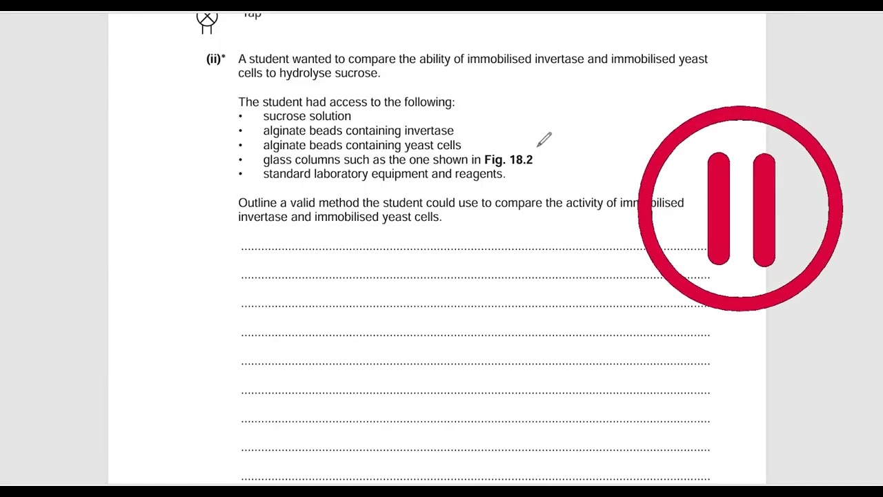 Вопрос 1 по теме «Иммобилизация ферментов» из курса биологии уровня A.