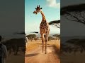 Giraffe vs man #wildlife #snake #animals