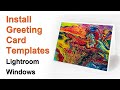 Installing Lightroom Greeting Card Templates Windows