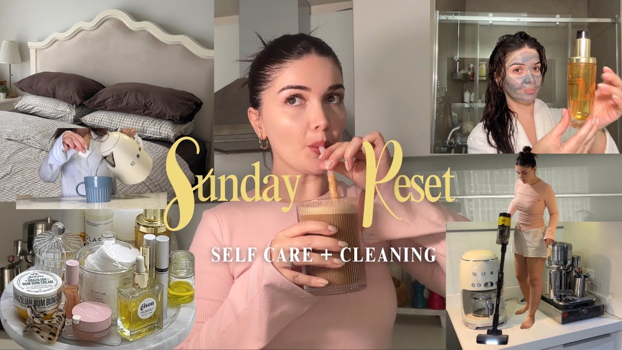 ⭐ Sunday Reset Routine 🤍 Cleaning, Self Care, Cozy Vlog & Getting My Life Together