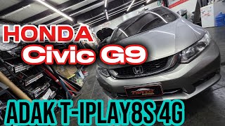 Central Multimidia Honda Civic G9 Adak T-Iplay8s 4G,  Carplay e Android Auto, IPS, DSP, GPS Off-line