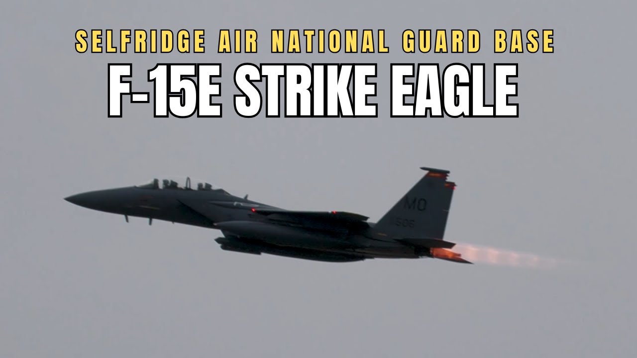 AWESOME F-15Es Takeoff, Flyover and Return to Base!