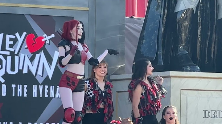 Harley Quinn and the Hyenas at DC Heroes and Villains 2025 at Six Flags