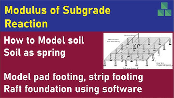 Modulus of Subgrade Reaction | Foundation Modeling Analysis and Design