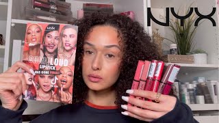 NYX Shine Loud Lip Color - Lip swatches & Review