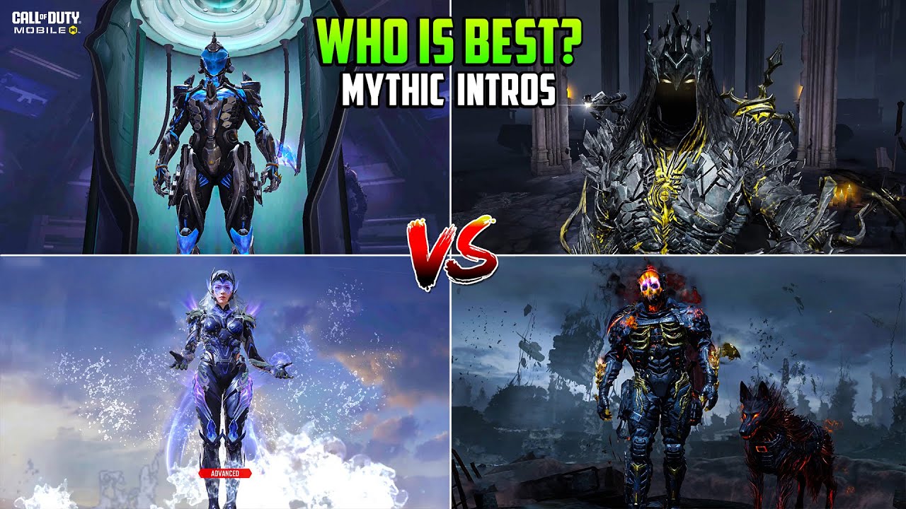 All Mythic Characters Lobby Intro CODM - Spectre vs Templar vs Ghost vs Siren COD Mobile