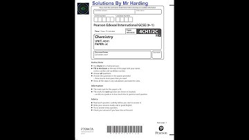 Edexcel - iGCSE - Chemistry - Paper 2C - June 2022 - Solutions By Mr Harding