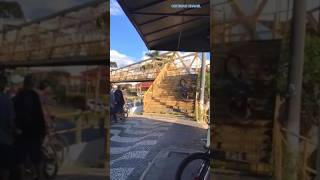 Epic Bike Trick… Then Instant Fail on Pedestrian Bridge!#epicfail #failvideo #viralvideo #viralshort