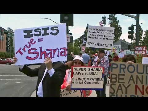 Anti Shariah Rally Draws Counter Protesters To South Bay Youtube