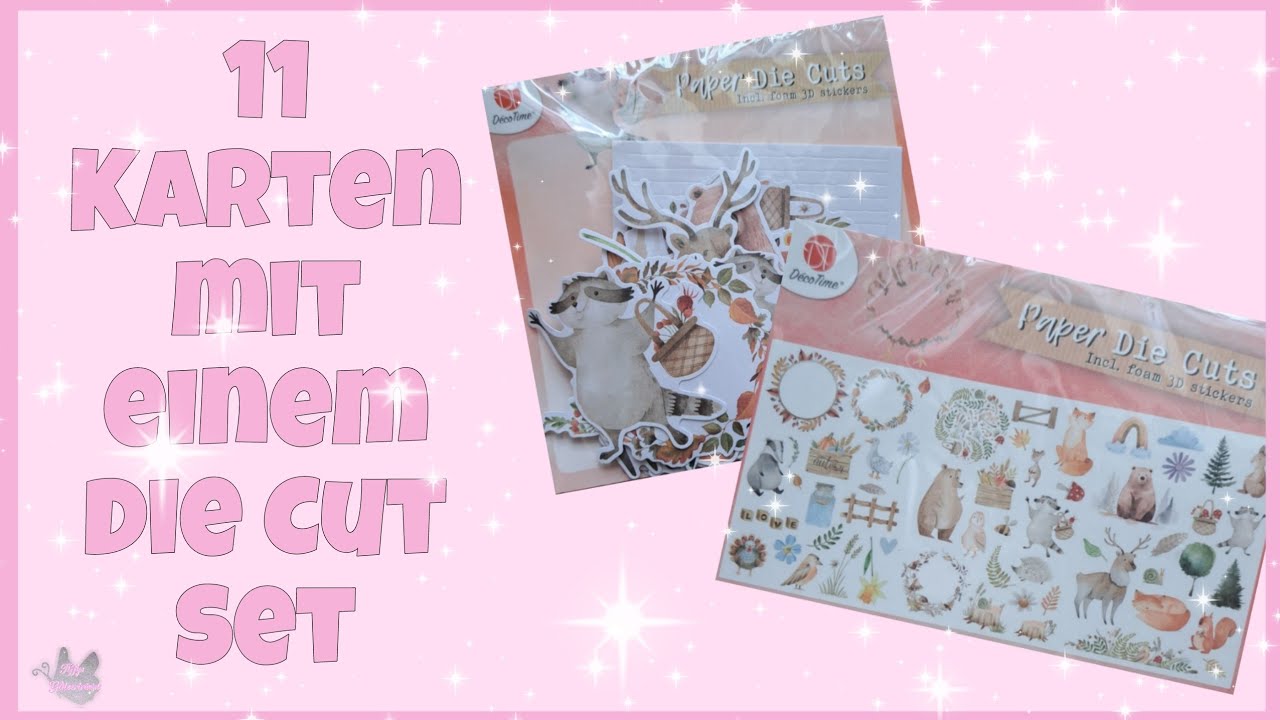 💕 11 Karten mit einem Paper Die Cut Set 💕 von Action - YouTube