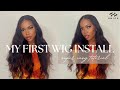 My First Wig Install | Front Lace Wig Install 2021 (UNice Hair) | ASHLEICA
