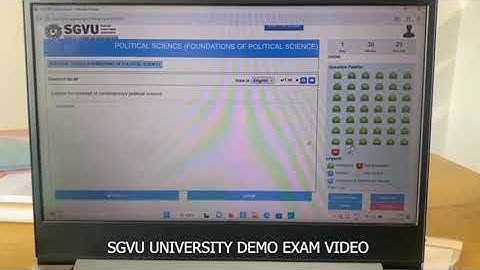 SGVU  UNIVERSITY DEMO EXAM VIDEO