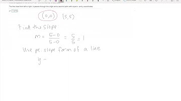 Writing the Equation of a Line through Origin