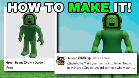DO THIS BEFORE THE ADMIN WAR! How To Make Green Beans Avatar in Grow a Garden | Roblox