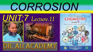 Corrosion, Electrochemistry, Class 9 chemistry Unit 7 New book, Federal Board FB NBF, Dr. Au Academy