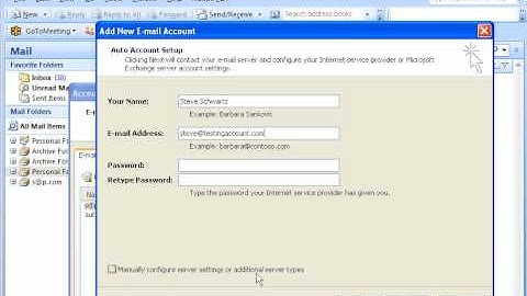 Microsoft Outlook 2007 Email Account Setup - PD-go! Web Solutions