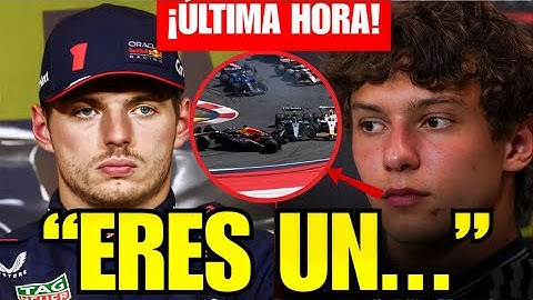 💣¡ACCIDENTE BRUTAL! VERSTAPPEN SE VUELVE LOCO CON ANTONELLI...💣