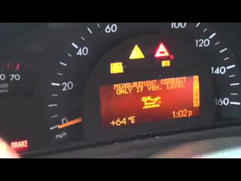 How to check oil level 2001 Mercedes C 320 - YouTube