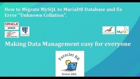 Migrate MySQL 8 to MariaDB Database