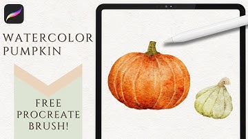 How to Paint a Watercolor Pumpkin in Procreate | Realistic Watercolor | Easy Procreate Tutorial
