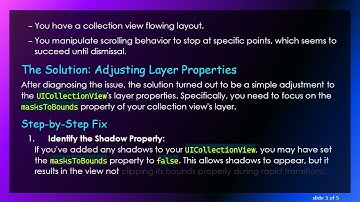 Fixing the UICollectionView Edge Clipping Issue When Dismissing