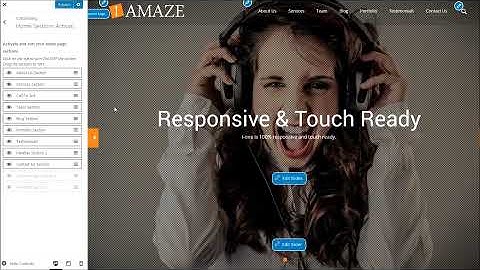 Sort Sections, WordPress Theme I-Amaze
