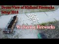 Drone View of Midland Fireworks Ground Zero 2018 Wolverine Professional Display July 4th DJI Mavic