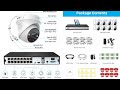 Zosi 16ch 4k spotlight poe security camera system  cctv camera setup
