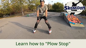Learn How To Plow Stop On Inline Skates | Plow Stop On Rollerblades | How To Stop On Skates #04