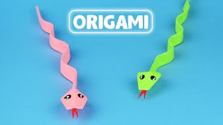 картинка: Как сделать оригами змею легко и просто | Поделки из бумаги