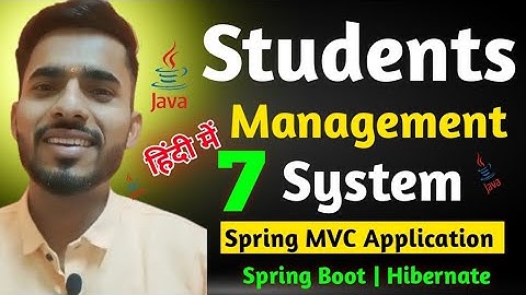 Student Management System | Spring MVC | Spring Boot | Full Stack Project | #7