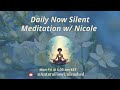 20-Min Daily Morning Silent Meditation w/ Nicole (day 122)