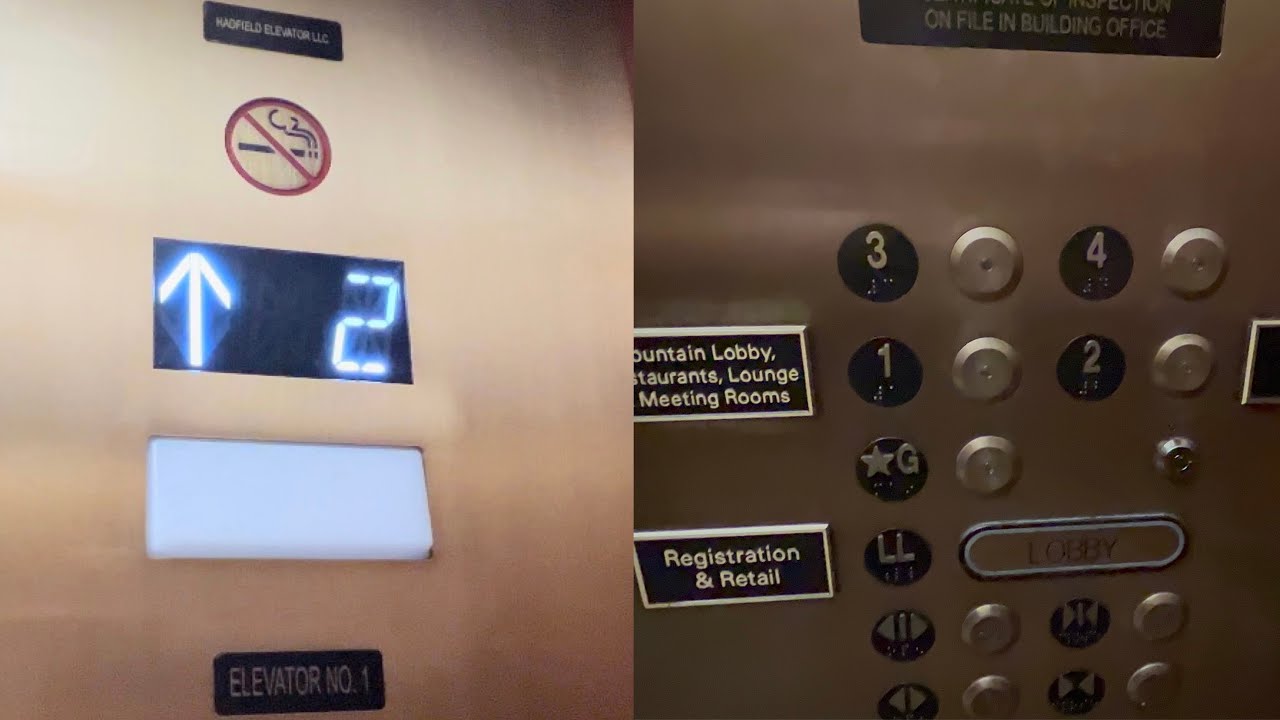 VERY LOUD Schindler/Hadfield Hydraulic Elevator The Hotel Hershey