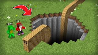 JJ & Mikey: The LONGEST DOOR Leads Into a PIT in Minecraft... screenshot 2
