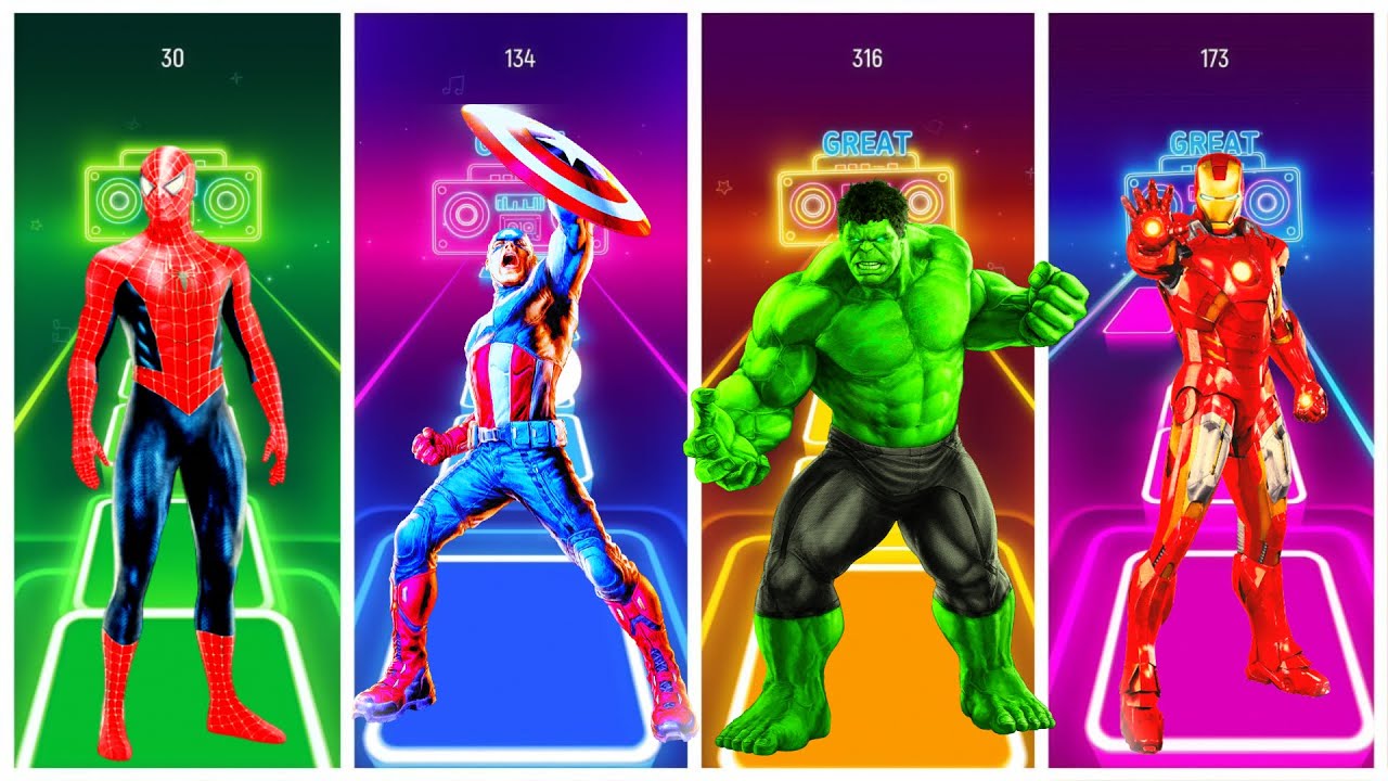 Avangers capitan america halk iron man spiderman 2