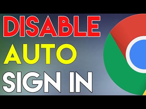 How to Stop Automatic Sign in in Google Chrome