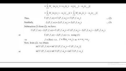 Real Analysis II (ALGEBRA OF RS-INTEGRABLE FUNCTIONS) part 2