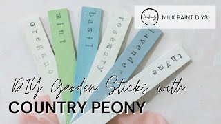 DIY Garden Sticks with Country Peony | Miss Mustard Seed's Milk Paint