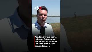 Armata intervine de urgență pe Dunăre: O stâncă uriașă va fi detonată