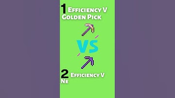 Efficiency V Enchanted Golden Pickaxe vs Netherite Pickaxe #minecraft