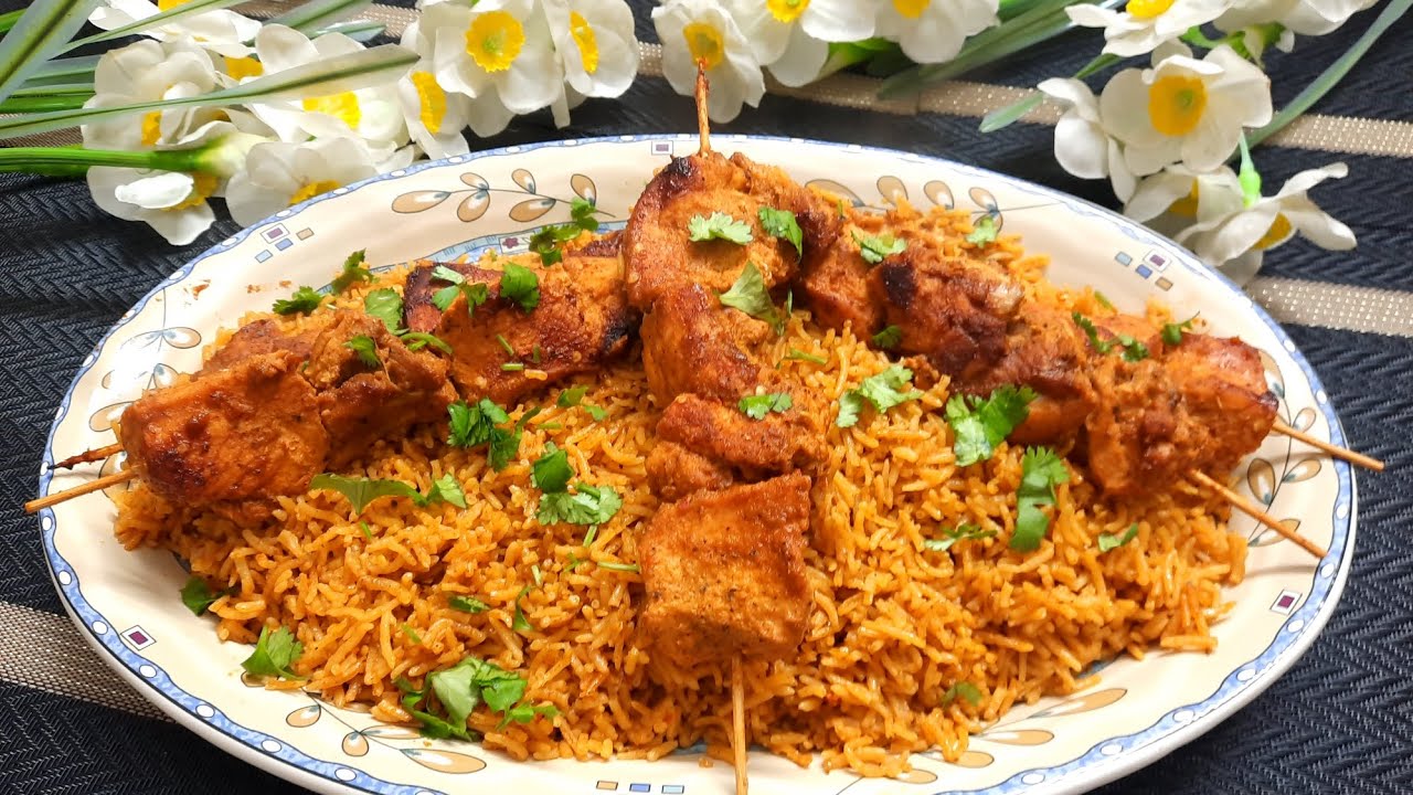 Peri Peri🌶 chicken skewers with Peri Peri rice#  No Oven easy  recipe