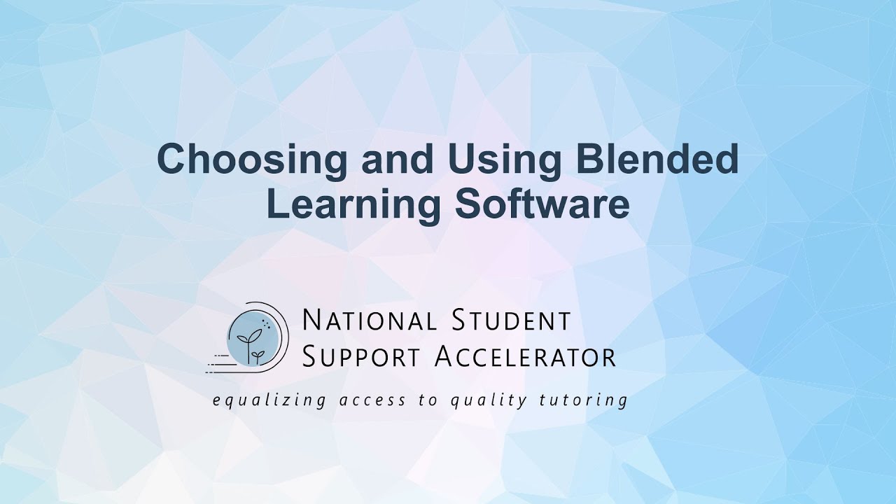 Choosing and Using Blended Learning Software - YouTube
