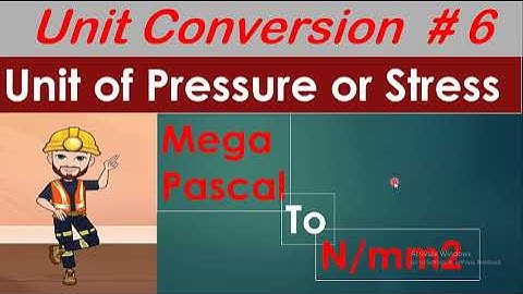How to convert Newton per square milimeter (N/mm2) to Mega Pascal (MPa) ?| what is Mega Pascal?