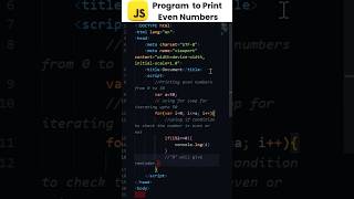 JavaScript Program to Display Even Numbers Between 0 and 50