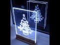 How to make acrylic led Christmas tree edge light sign / decoration