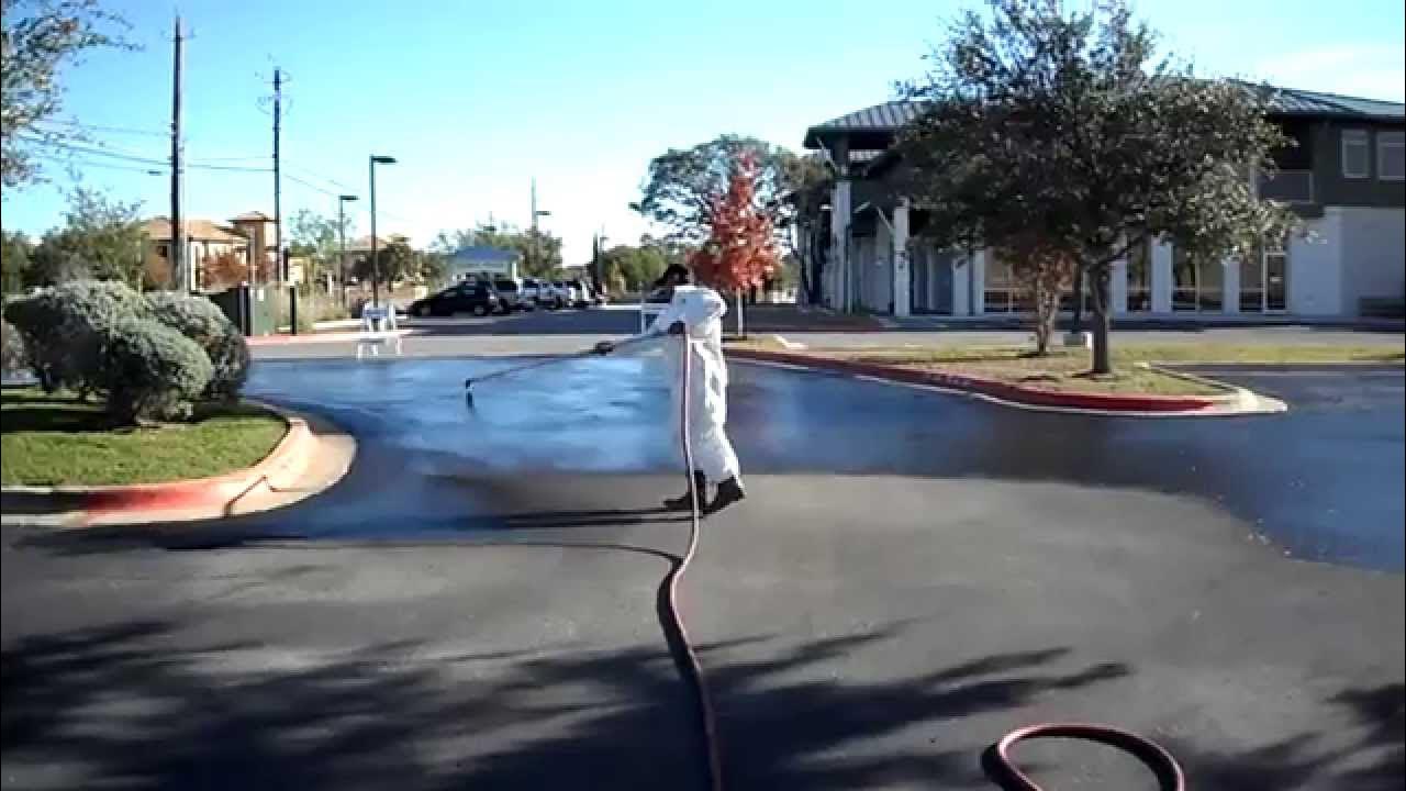 Parking lot seal coating And Parking Lot striping Austin, Texas YouTube