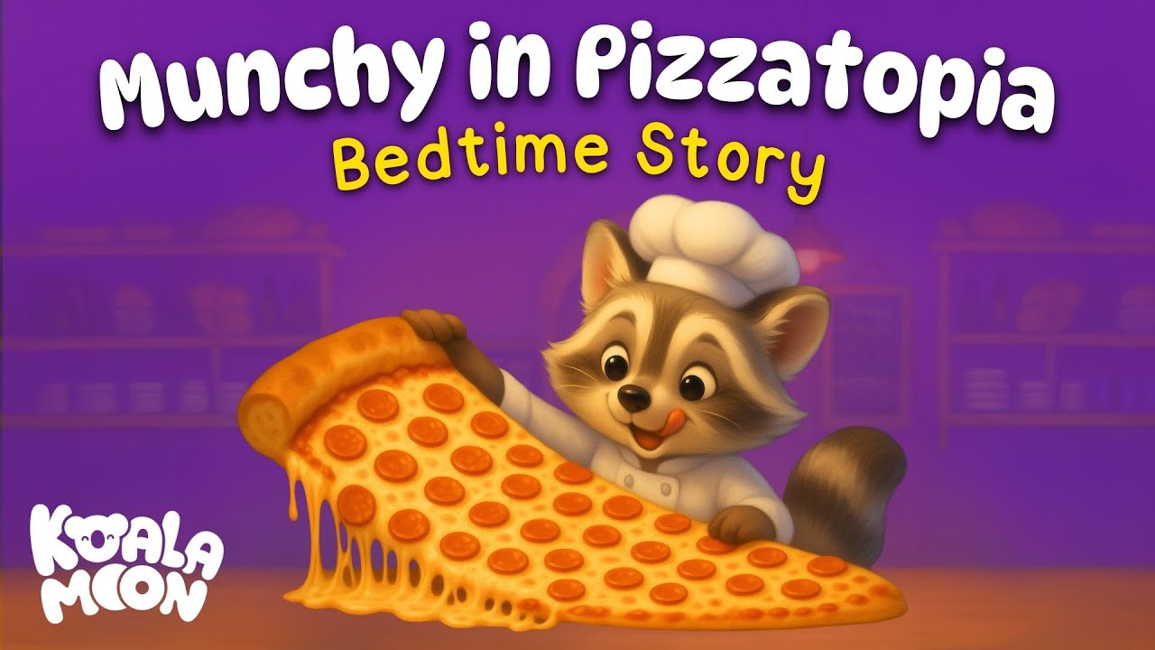 Munchy in Pizzatopia 🦝 🍕 Cozy Bedtime Story for Kids 😴